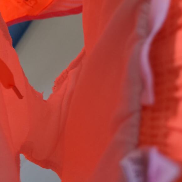 JUSTICE Neon Orange Casual Workout Sporty Shorts 12 - Picture 7 of 8